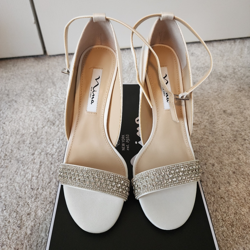 Womens Nina Drenka-Ivory luster satin - Picture 3 of 7